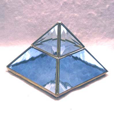 Light Blue Glass Pyramid