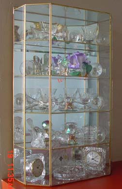 Big Glass cabinet with flat top